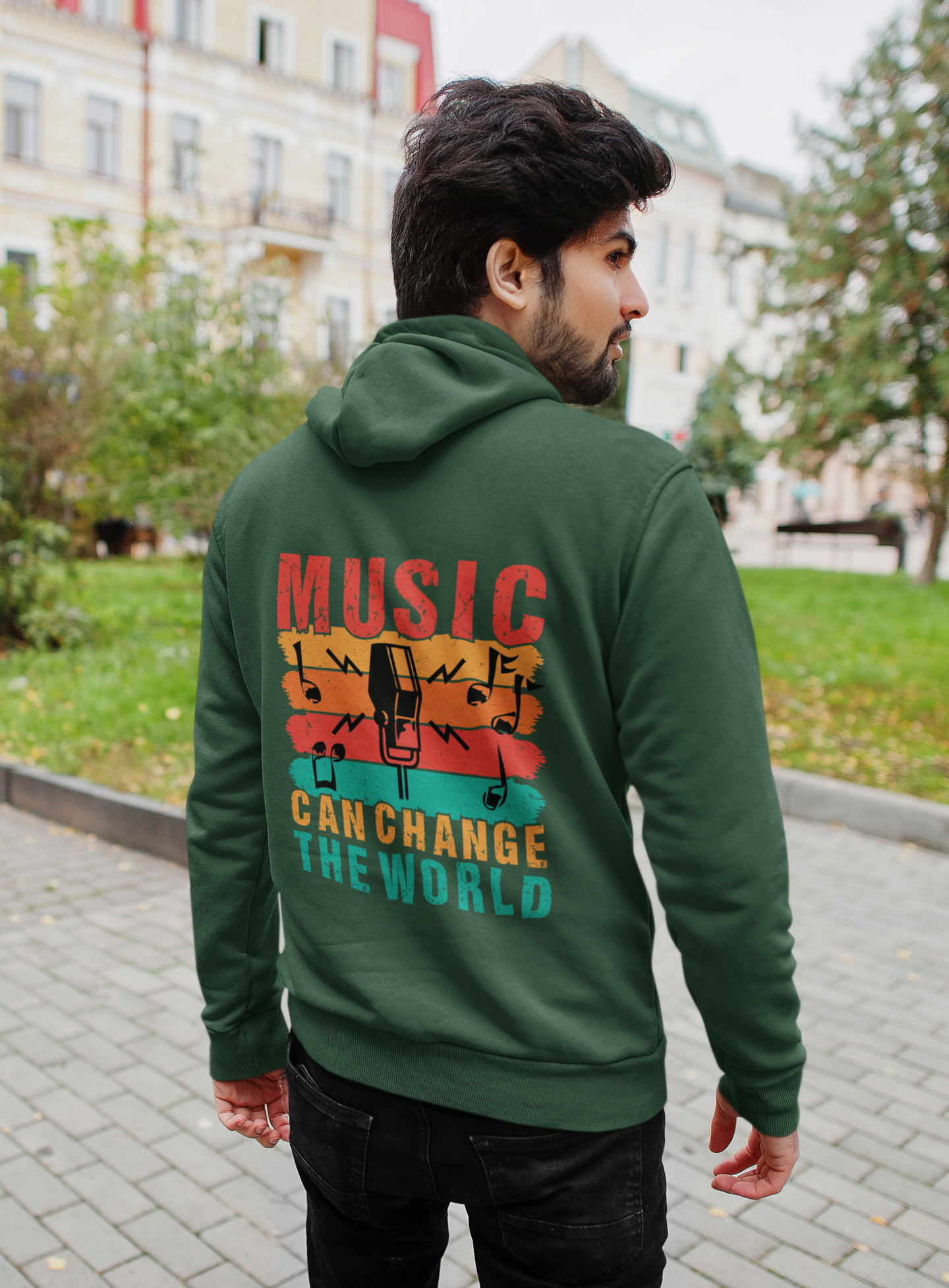 "Music Can Change the World" Unisex Hoodie – Empowerment Through Melody