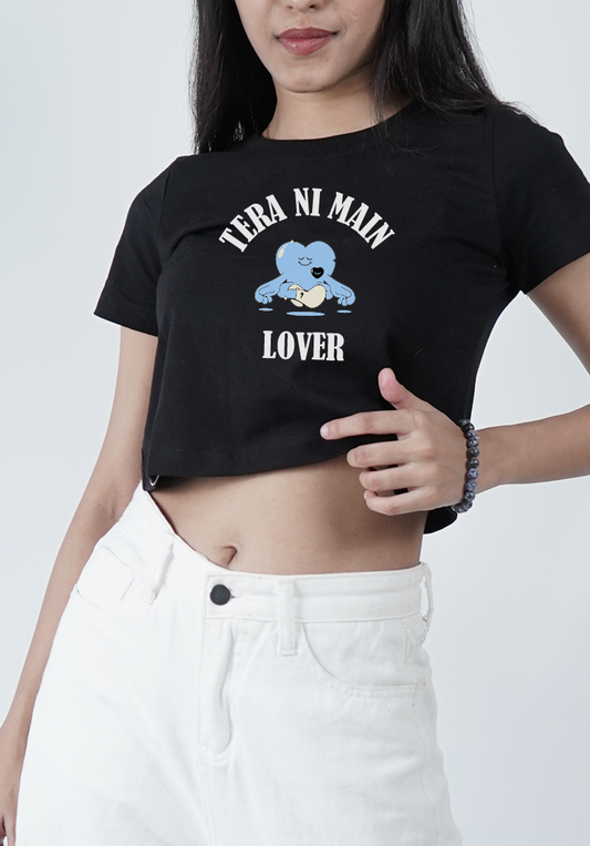 "Tera Ni Main Lover" Crop Tee For Women, Premium Crop Tee for Diljit Dosanjh Fangirls