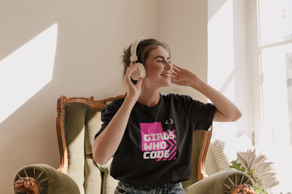 "Girls Who Code" Oversized Women's T-Shirt – Perfect for Coding Queens Who Love to Party