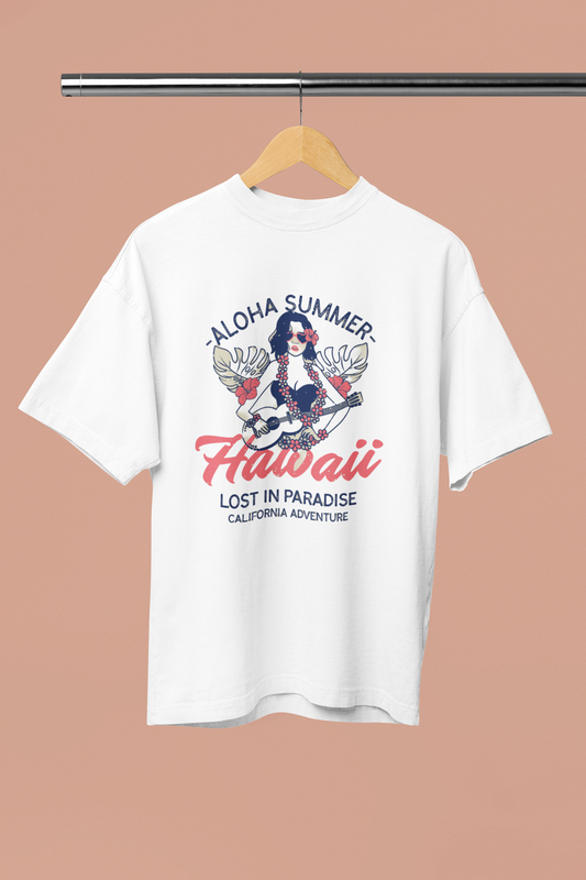 "Aloha Summer - Hawaii, Lost in Paradise - California Adventure" Women's T-Shirt – Perfect for Adventure and Music Lovers