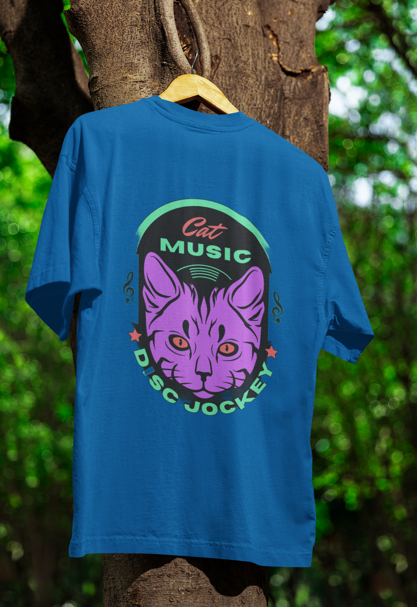 "Cat Music Disk Jockey" Men's T-Shirt – Perfect for Music Lovers