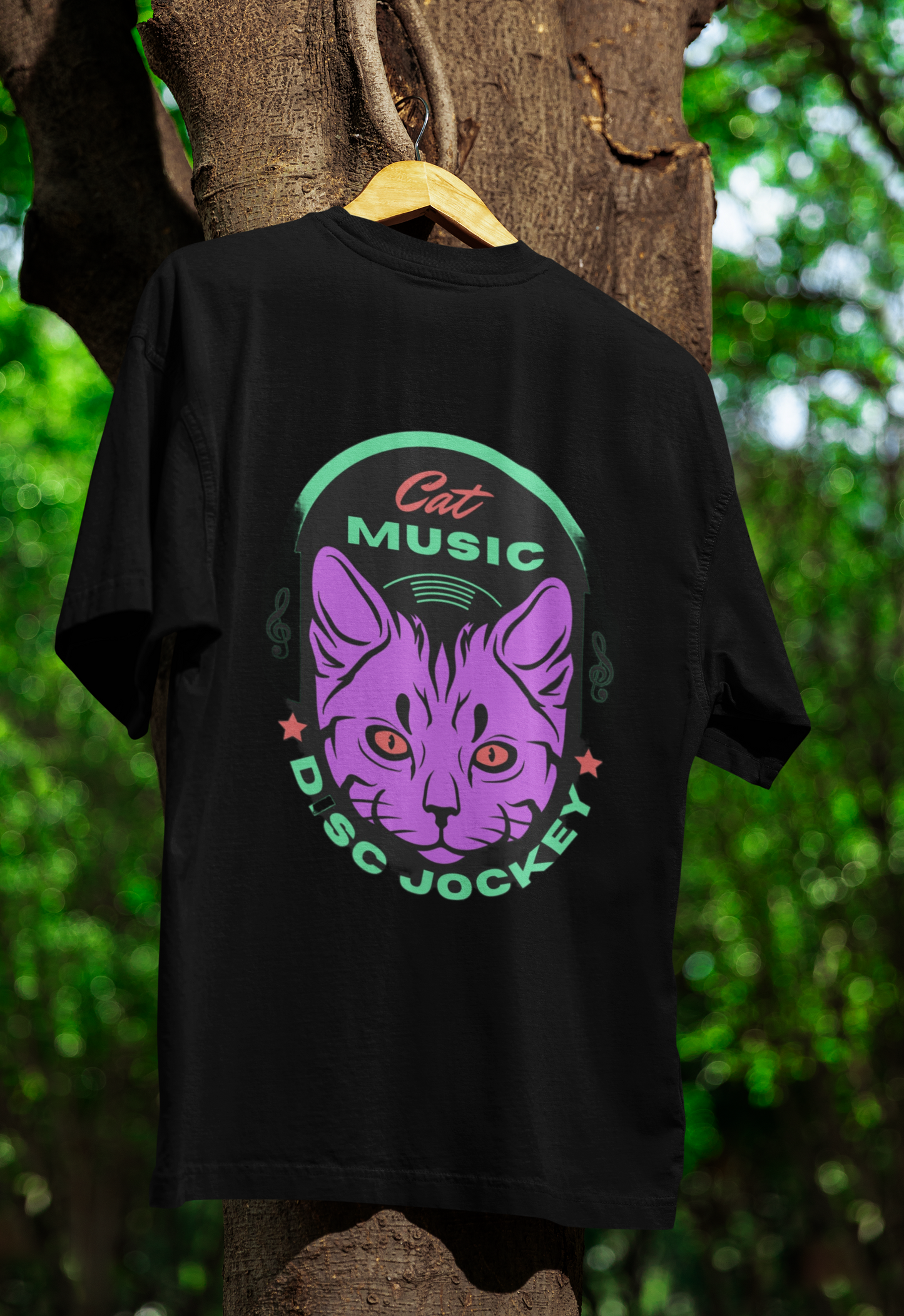 "Cat Music Disk Jockey" Men's T-Shirt – Perfect for Music Lovers