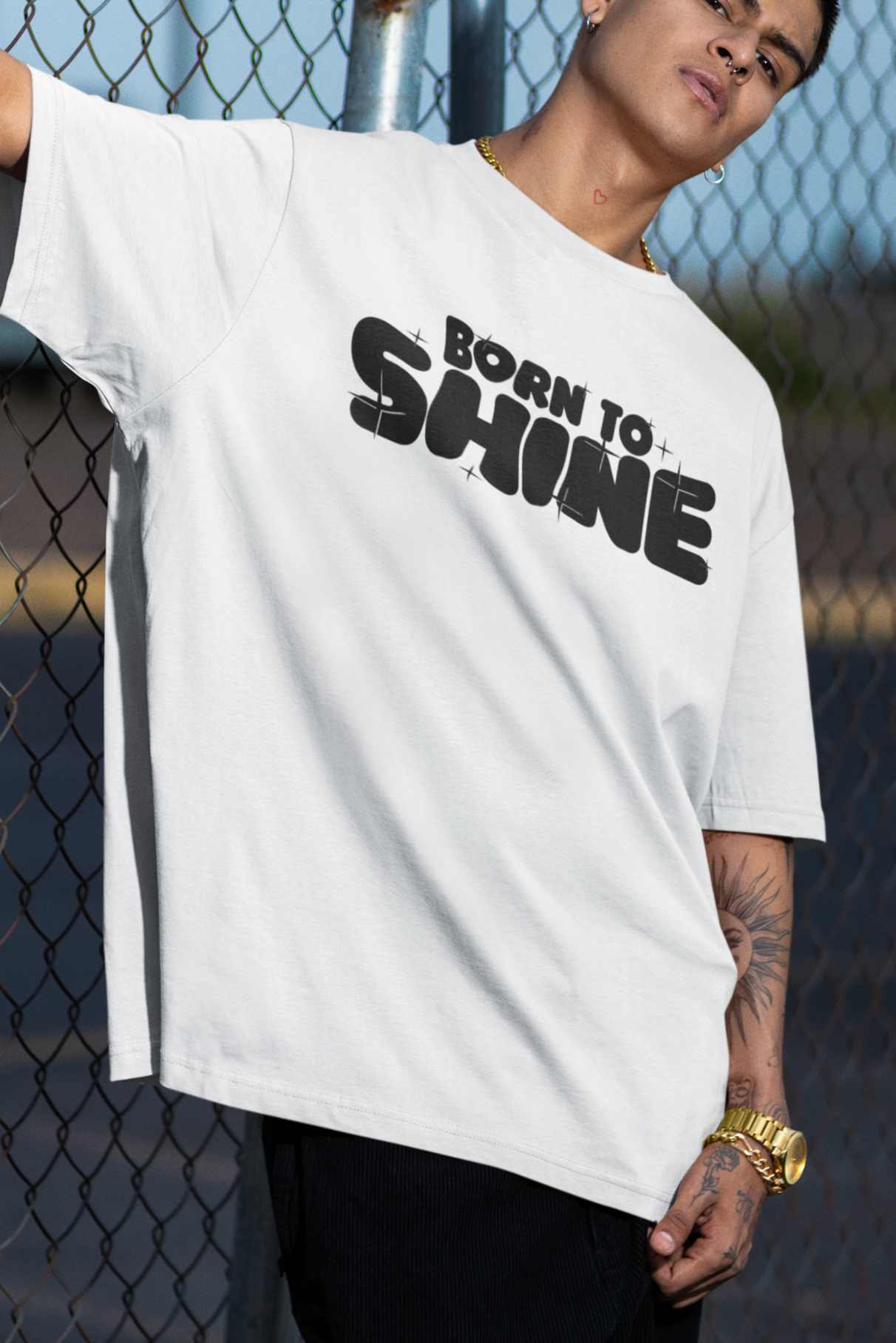 "Born to Shine" Unisex Oversized T-shirt for Diljit Dosanjh Fans